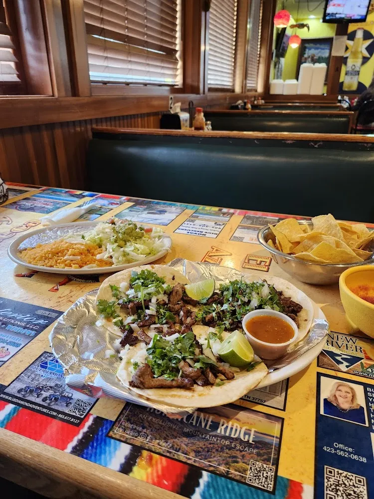 Steak Taco's Onion and Cilantro with Lime
